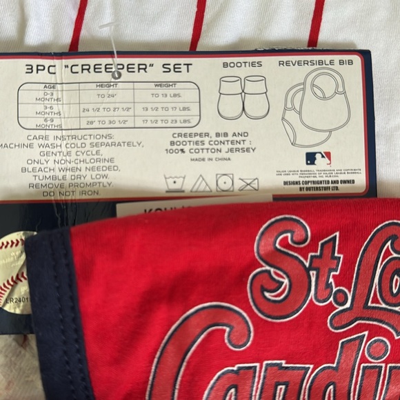 STL CARDINALS 3 PEICE BABY MLB OUTFIT NWT - Picture 3 of 4